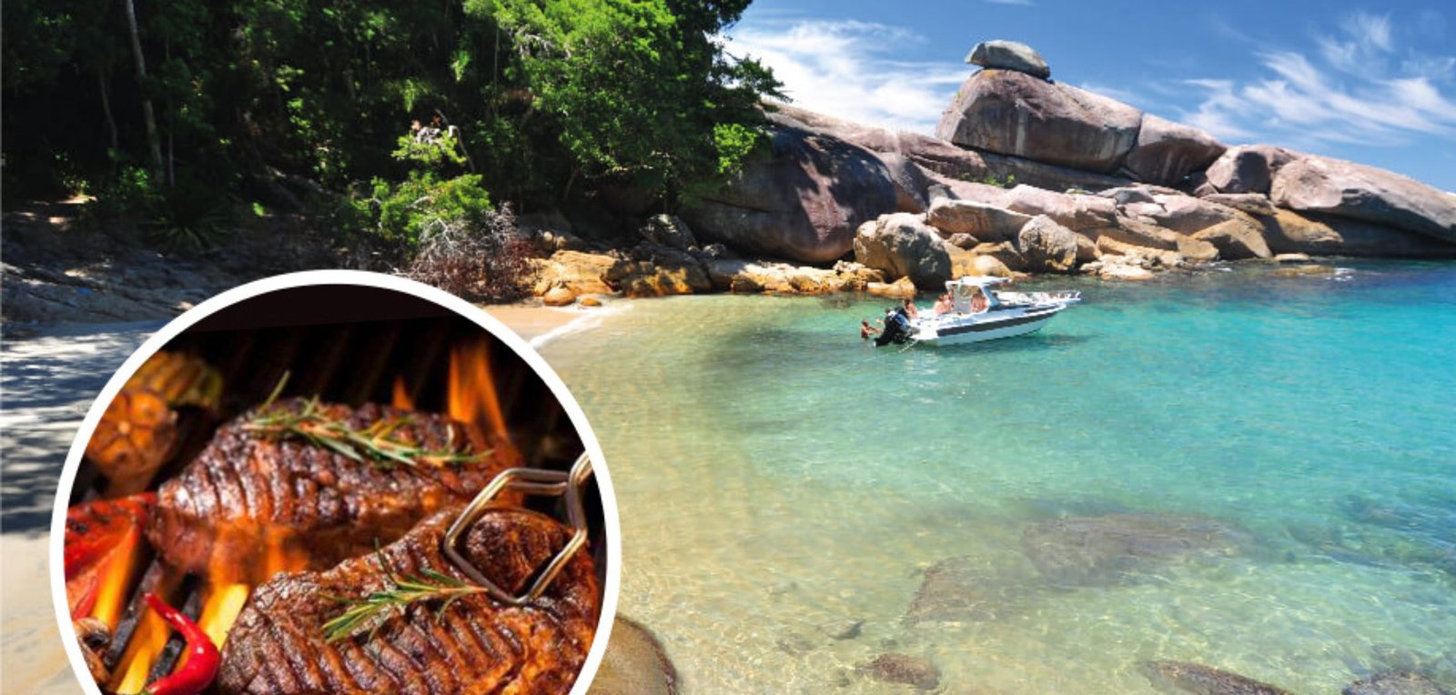 Passeio de Lancha Privativo com Churrasco a Bordo - Ilha Grande Angra dos Reis Abraão Tour